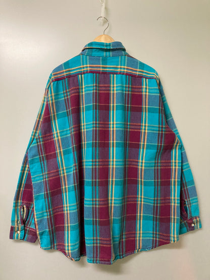 【現状渡し品】【メンズ】 FIVE BROTHER ファイブブラザー 90S FLANNEL SHIRT フランネルシャツ トップス 146-251222-zi-14-min サイズ：3XL カラー：ブルー/レッド系/イエロー/チェック柄 万代Net店