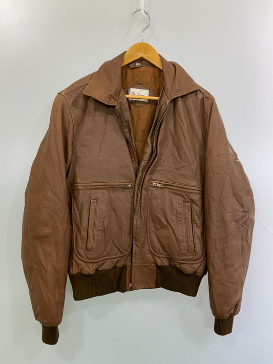 【ジャンク品】【メンズ】 ADAM SPENCER アダム・スペンサー LEATHER JACKET レザージャケット アウター 146-251220-zi-19-min サイズ：40 カラー：ブラウン 万代Net店