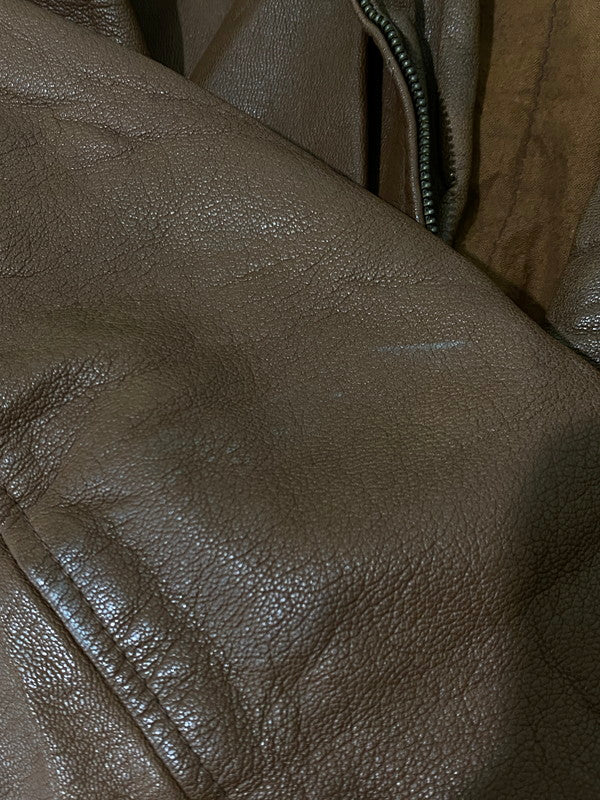 【ジャンク品】【メンズ】 ADAM SPENCER アダム・スペンサー LEATHER JACKET レザージャケット アウター 146-251220-zi-19-min サイズ：40 カラー：ブラウン 万代Net店