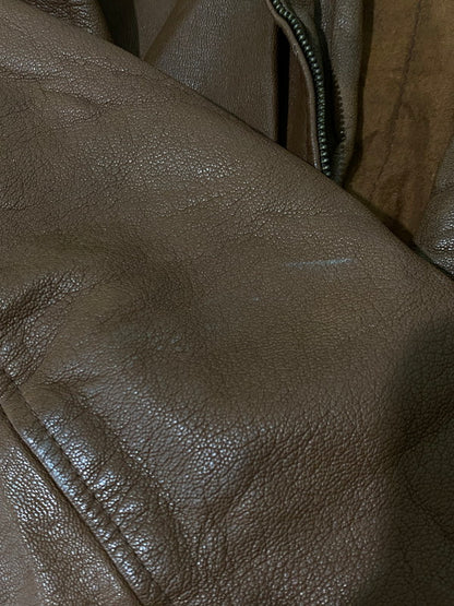 【ジャンク品】【メンズ】 ADAM SPENCER アダム・スペンサー LEATHER JACKET レザージャケット アウター 146-251220-zi-19-min サイズ：40 カラー：ブラウン 万代Net店
