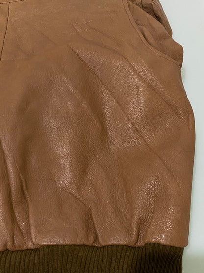 【ジャンク品】【メンズ】 ADAM SPENCER アダム・スペンサー LEATHER JACKET レザージャケット アウター 146-251220-zi-19-min サイズ：40 カラー：ブラウン 万代Net店