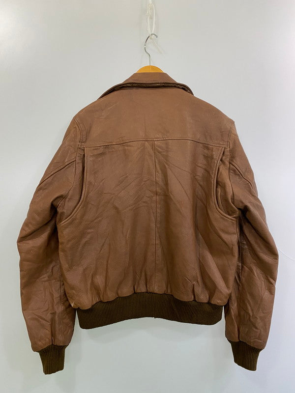 【ジャンク品】【メンズ】 ADAM SPENCER アダム・スペンサー LEATHER JACKET レザージャケット アウター 146-251220-zi-19-min サイズ：40 カラー：ブラウン 万代Net店