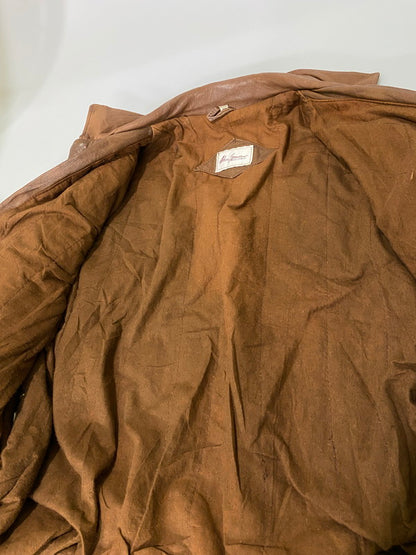 【ジャンク品】【メンズ】 ADAM SPENCER アダム・スペンサー LEATHER JACKET レザージャケット アウター 146-251220-zi-19-min サイズ：40 カラー：ブラウン 万代Net店