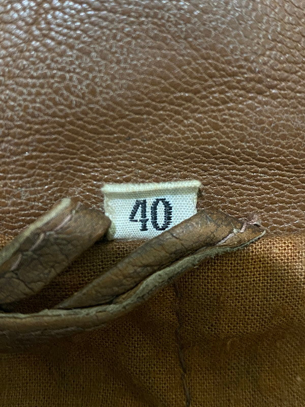 【ジャンク品】【メンズ】 ADAM SPENCER アダム・スペンサー LEATHER JACKET レザージャケット アウター 146-251220-zi-19-min サイズ：40 カラー：ブラウン 万代Net店