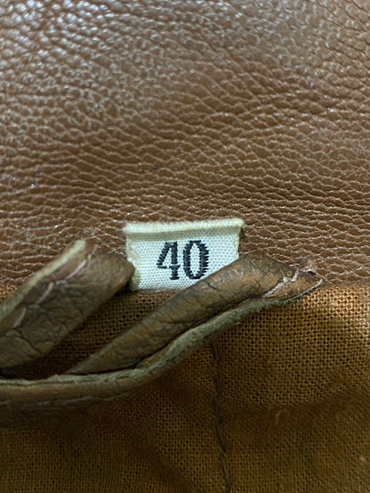 【ジャンク品】【メンズ】 ADAM SPENCER アダム・スペンサー LEATHER JACKET レザージャケット アウター 146-251220-zi-19-min サイズ：40 カラー：ブラウン 万代Net店