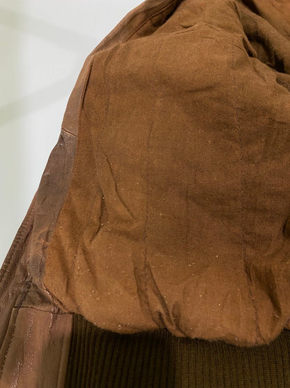 【ジャンク品】【メンズ】 ADAM SPENCER アダム・スペンサー LEATHER JACKET レザージャケット アウター 146-251220-zi-19-min サイズ：40 カラー：ブラウン 万代Net店