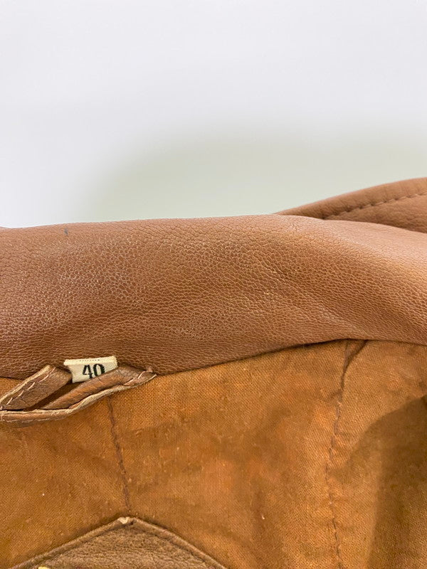 【ジャンク品】【メンズ】 ADAM SPENCER アダム・スペンサー LEATHER JACKET レザージャケット アウター 146-251220-zi-19-min サイズ：40 カラー：ブラウン 万代Net店