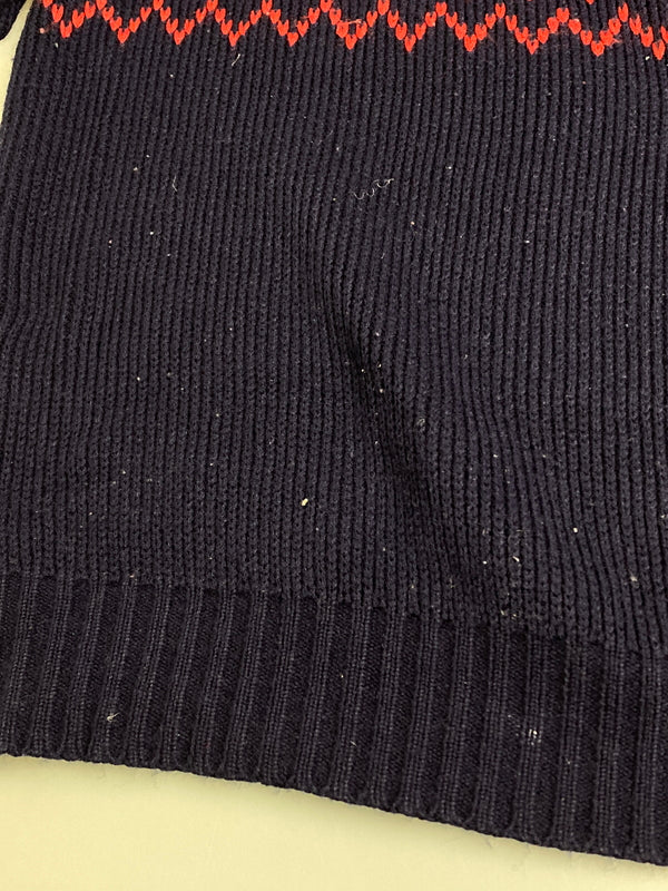 【中古品】【メンズ】 J.C.PENNY ジェイ・シー ペニー 70-80S KNIT 70年代 80年代 ニット メンズ セーター ノルディック柄 146-251223-em-48-min サイズ：L カラー：ネイビー 万代Net店