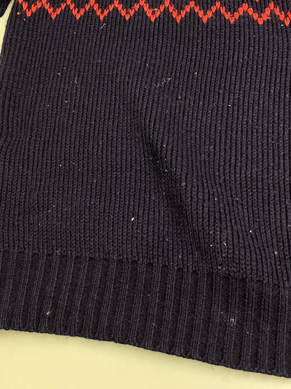 【中古品】【メンズ】 J.C.PENNY ジェイ・シー ペニー 70-80S KNIT 70年代 80年代 ニット メンズ セーター ノルディック柄 146-251223-em-48-min サイズ：L カラー：ネイビー 万代Net店
