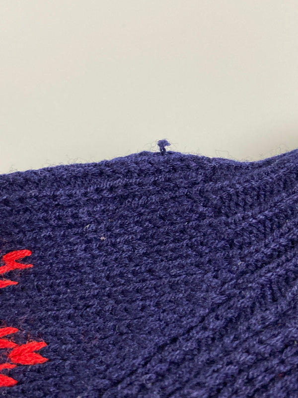 【中古品】【メンズ】 J.C.PENNY ジェイ・シー ペニー 70-80S KNIT 70年代 80年代 ニット メンズ セーター ノルディック柄 146-251223-em-48-min サイズ：L カラー：ネイビー 万代Net店