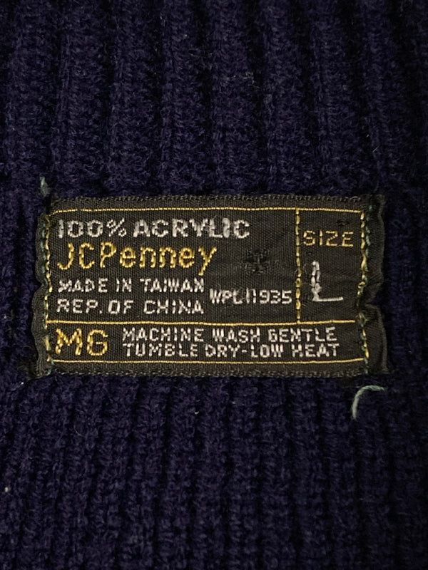 【中古品】【メンズ】 J.C.PENNY ジェイ・シー ペニー 70-80S KNIT 70年代 80年代 ニット メンズ セーター ノルディック柄 146-251223-em-48-min サイズ：L カラー：ネイビー 万代Net店