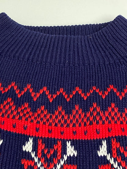 【中古品】【メンズ】 J.C.PENNY ジェイ・シー ペニー 70-80S KNIT 70年代 80年代 ニット メンズ セーター ノルディック柄 146-251223-em-48-min サイズ：L カラー：ネイビー 万代Net店