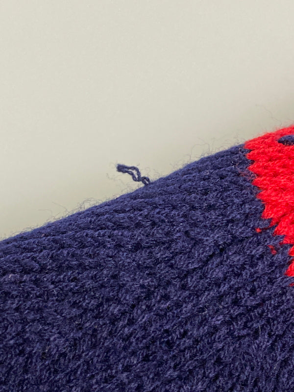 【中古品】【メンズ】 J.C.PENNY ジェイ・シー ペニー 70-80S KNIT 70年代 80年代 ニット メンズ セーター ノルディック柄 146-251223-em-48-min サイズ：L カラー：ネイビー 万代Net店
