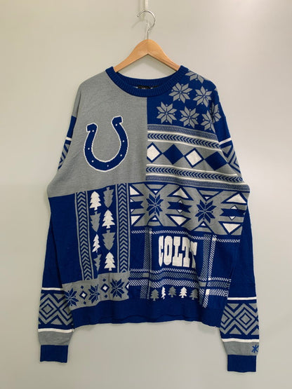 【中古品】【メンズ】 NFL TEAM APPAREL エヌエフエルチームアパレル CHRISTMAS SWEATER クリスマス セーター 146-251220-zi-45-min サイズ：2XL カラー：ブルー 万代Net店