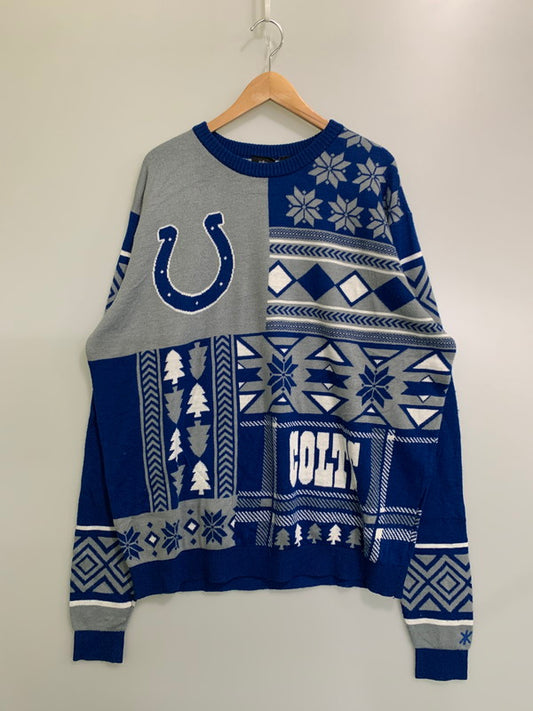 【中古品】【メンズ】 NFL TEAM APPAREL エヌエフエルチームアパレル CHRISTMAS SWEATER クリスマス セーター 146-251220-zi-45-min サイズ：2XL カラー：ブルー 万代Net店