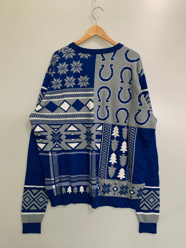 【中古品】【メンズ】 NFL TEAM APPAREL エヌエフエルチームアパレル CHRISTMAS SWEATER クリスマス セーター 146-251220-zi-45-min サイズ：2XL カラー：ブルー 万代Net店