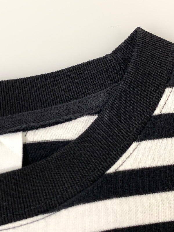 【中古品】【メンズ】 ami alexandre mattiussi アミアレクサンドレマチウシ HEART LOGO BORDER TEE ボーダー Tシャツ トップス 141-251220-zi-49-min サイズ：XL カラー：ブラック/ホワイト 万代Net店