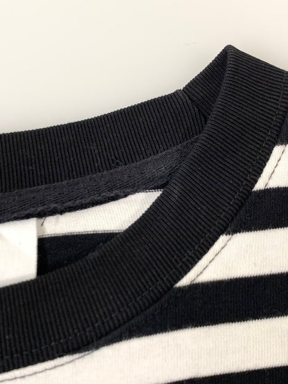 【中古品】【メンズ】 ami alexandre mattiussi アミアレクサンドレマチウシ HEART LOGO BORDER TEE ボーダー Tシャツ トップス 141-251220-zi-49-min サイズ：XL カラー：ブラック/ホワイト 万代Net店