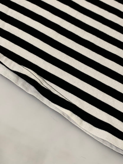 【中古品】【メンズ】 ami alexandre mattiussi アミアレクサンドレマチウシ HEART LOGO BORDER TEE ボーダー Tシャツ トップス 141-251220-zi-49-min サイズ：XL カラー：ブラック/ホワイト 万代Net店