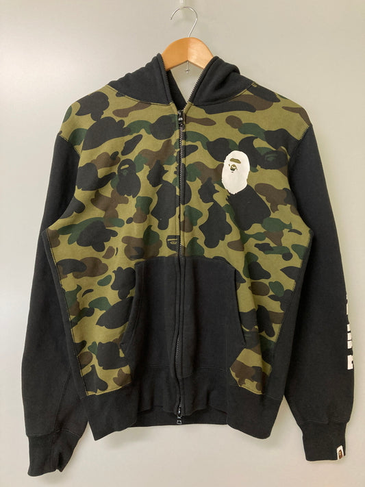 【中古品】【メンズ】 A BATHING APE アベイシングエイプ 1ST CAMO FULL ZIP HOODIE 001GDF201015X ファースト カモ フルジップ フーディ パーカー メンズ トップス 142-251223-em-35-min サイズ：L カラー：ブラック 万代Net店
