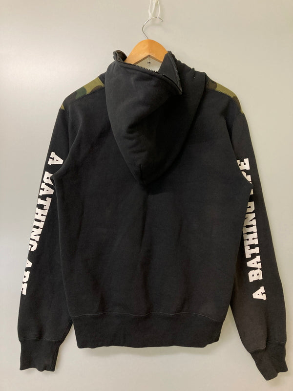 【中古品】【メンズ】 A BATHING APE アベイシングエイプ 1ST CAMO FULL ZIP HOODIE 001GDF201015X ファースト カモ フルジップ フーディ パーカー メンズ トップス 142-251223-em-35-min サイズ：L カラー：ブラック 万代Net店