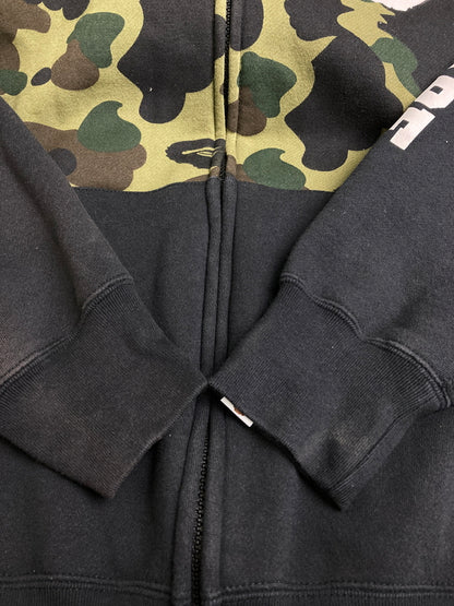【中古品】【メンズ】 A BATHING APE アベイシングエイプ 1ST CAMO FULL ZIP HOODIE 001GDF201015X ファースト カモ フルジップ フーディ パーカー メンズ トップス 142-251223-em-35-min サイズ：L カラー：ブラック 万代Net店