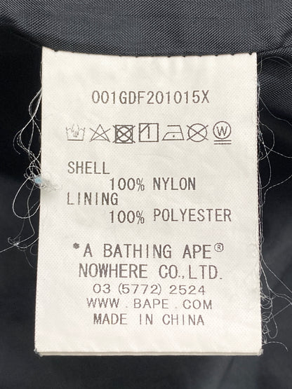 【中古品】【メンズ】 A BATHING APE アベイシングエイプ NYLON SNOWBOARD JACKET 01GDF201015X ナイロン スノーボード ジャケット メンズ アウター フーディ 142-251223-em-36-min サイズ：L カラー：ブラック 万代Net店