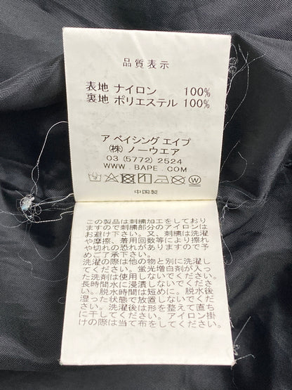 【中古品】【メンズ】 A BATHING APE アベイシングエイプ NYLON SNOWBOARD JACKET 01GDF201015X ナイロン スノーボード ジャケット メンズ アウター フーディ 142-251223-em-36-min サイズ：L カラー：ブラック 万代Net店