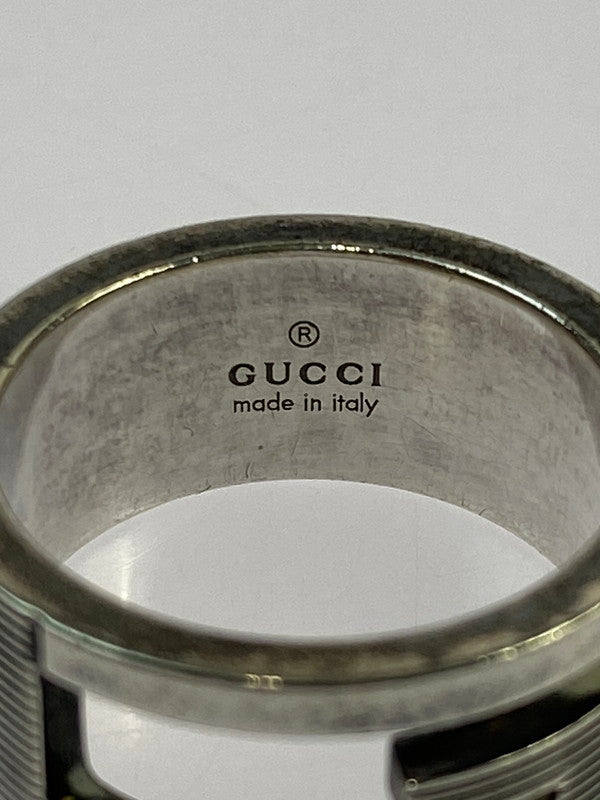 【現状渡し品】【メンズ/レディース】 GUCCI 032660 ブランデッドリング 指輪 182-251225-zi-15-min サイズ：9 カラー：シルバー 8号 万代Net店