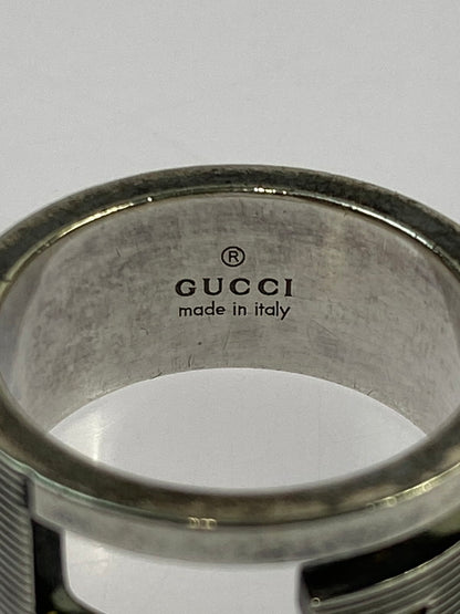 【現状渡し品】【メンズ/レディース】 GUCCI 032660 ブランデッドリング 指輪 182-251225-zi-15-min サイズ：9 カラー：シルバー 8号 万代Net店