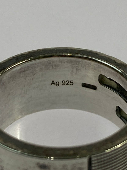 【現状渡し品】【メンズ/レディース】 GUCCI 032660 ブランデッドリング 指輪 182-251225-zi-15-min サイズ：9 カラー：シルバー 8号 万代Net店