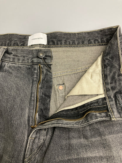 【中古美品】【メンズ】 SUPERNOVA スーパーノヴァ SNJ-38VMB WIDE SELVEDGE JEANS ワイド セルヴィッジ ジーンズ 151-251222-zi-20-min サイズ：S カラー：グレー 万代Net店