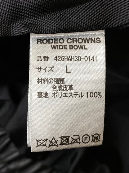 【中古品】【レディース】 Rodeo Crowns ロデオクラウンズ ヴィンテージ風レザージャケット 426HAH30-0141 アウター 169-260108-jt-08-min サイズ：L カラー：ブラック 万代Net店