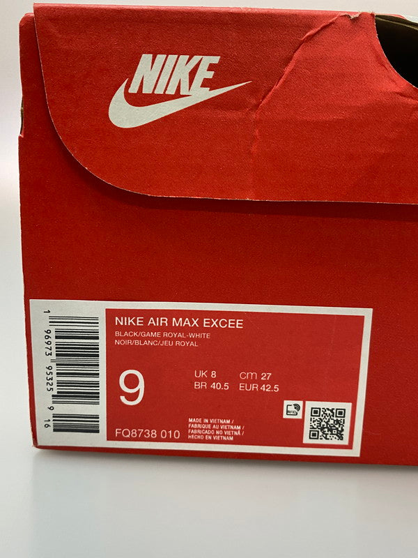【中古美品】【メンズ】 NIKE ナイキ AIR MAX EXCEE FQ8738-010 エア マックス エクシー スニーカー 靴 160-251226-yn-02-min サイズ：27.0cm US9 カラー：BLACK/GAME ROYAL-WHITE 万代Net店