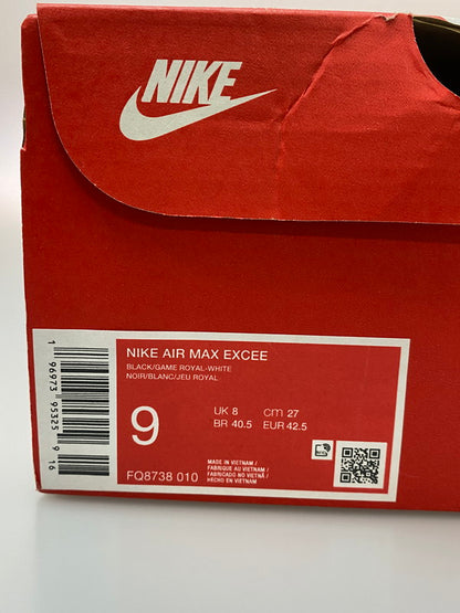 【中古美品】【メンズ】 NIKE ナイキ AIR MAX EXCEE FQ8738-010 エア マックス エクシー スニーカー 靴 160-251226-yn-02-min サイズ：27.0cm US9 カラー：BLACK/GAME ROYAL-WHITE 万代Net店