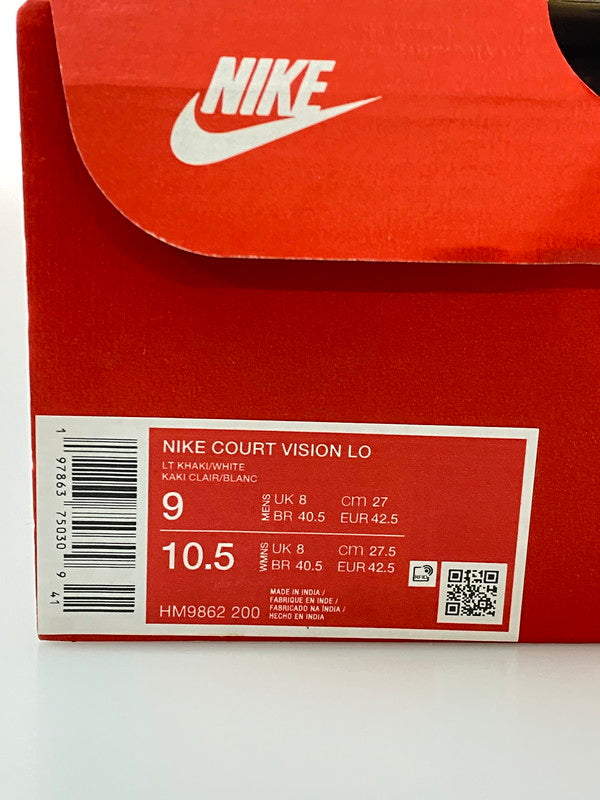 【中古美品】【メンズ】 NIKE ナイキ COURT VISION LO HM9862 200 コートビジョン スニーカー 靴 160-251226-yn-03-min サイズ：27.0cm US9 カラー：LT KHAKI/WHITE 万代Net店