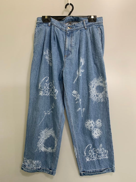 【中古品】【メンズ】 COCOLO BLAND ココロブランド DESIGN DENIM PANTS デザイン デニムパンツ ボトムス ジーンズ 153-260404-kk-20-min サイズ：36 カラー：ライトインディゴ 万代Net店