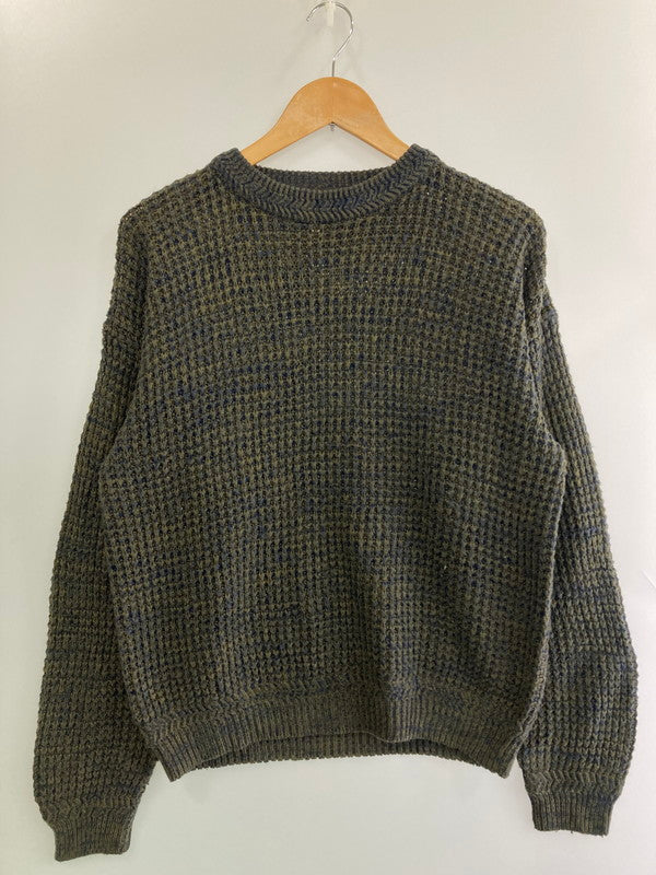 【中古品】【メンズ】 DAVID TAYLOR 90's L/S ACRYLIC KNIT デヴィットテイラー 90年代 ロングスリーブ アクリル ニット トップス 146-251227-yn-22-min サイズ：M カラー：オリーブグリーン/ネイビー 万代Net店