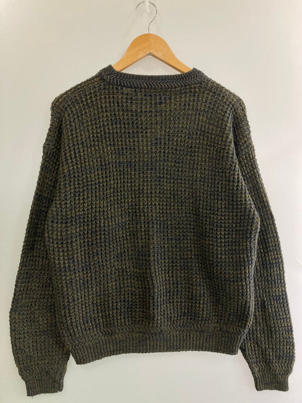 【中古品】【メンズ】 DAVID TAYLOR 90's L/S ACRYLIC KNIT デヴィットテイラー 90年代 ロングスリーブ アクリル ニット トップス 146-251227-yn-22-min サイズ：M カラー：オリーブグリーン/ネイビー 万代Net店
