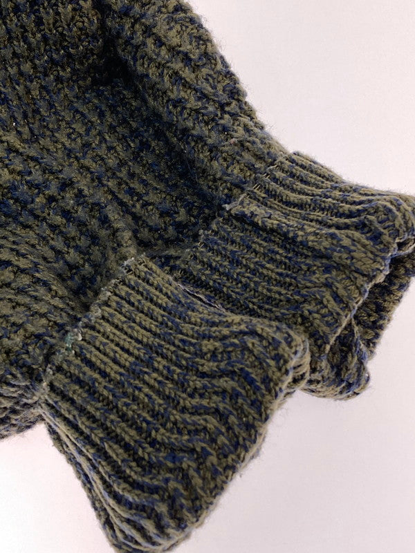 【中古品】【メンズ】 DAVID TAYLOR 90's L/S ACRYLIC KNIT デヴィットテイラー 90年代 ロングスリーブ アクリル ニット トップス 146-251227-yn-22-min サイズ：M カラー：オリーブグリーン/ネイビー 万代Net店