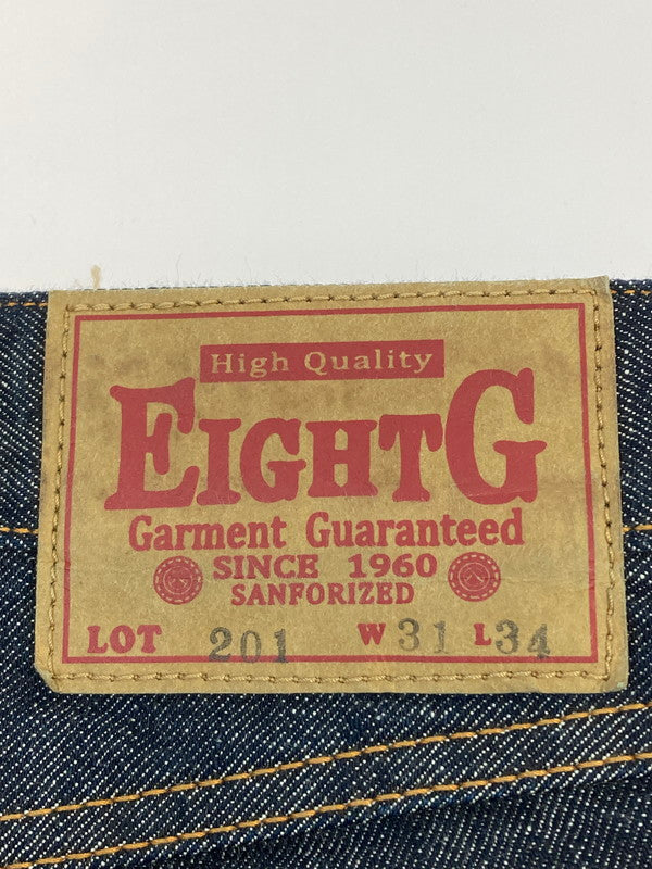 【中古品】【メンズ】 EIGHT-G エイトジー 201 DENIM PANTS デニムパンツ ボトムス 156-260104-zi-16-min サイズ：31×34 カラー：インディゴ 万代Net店