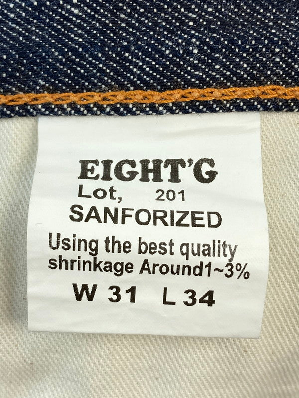 【中古品】【メンズ】 EIGHT-G エイトジー 201 DENIM PANTS デニムパンツ ボトムス 156-260104-zi-16-min サイズ：31×34 カラー：インディゴ 万代Net店