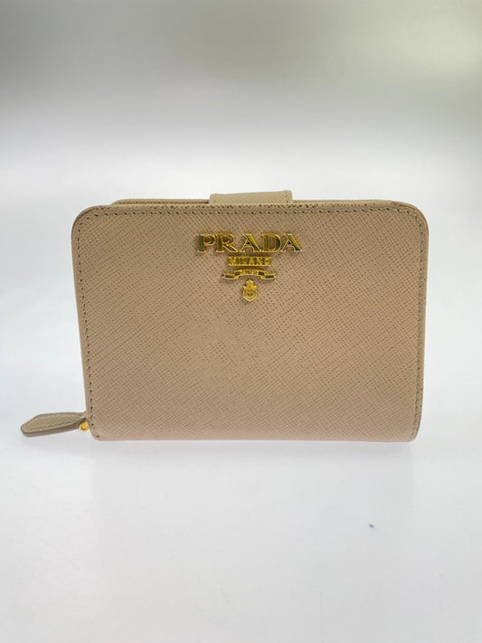 【現状渡し品】【メンズ】 PRADA プラダ 1ML018 サフィアーノ レザー 二つ折り財布 181-251225-zi-14-min カラー：ベージュ 万代Net店