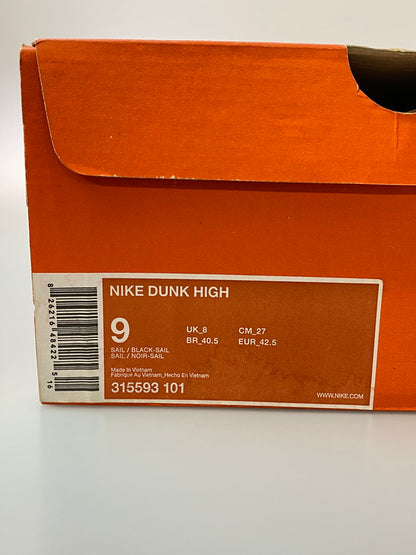 【中古品】【メンズ】 NIKE ナイキ DUNK HIGH STUSSY 315593-101 ダンク ハイ ステューシー スニーカー 靴 160-251225-yn-20-min サイズ：27.0cm US9 カラー：SAIL/BLACK-SAIL 万代Net店