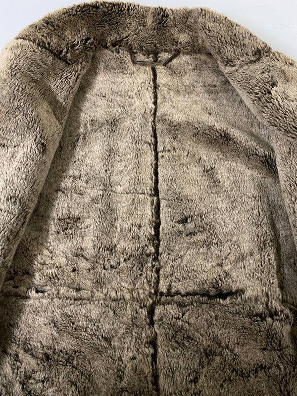 【中古品】【メンズ】 BRANDON THOMAS ブランドン トーマス MOUTON LONG COAT ムートン ロング コート アウター 146-260918-hu-36-min サイズ：L カラー：ブラウン 万代Net店