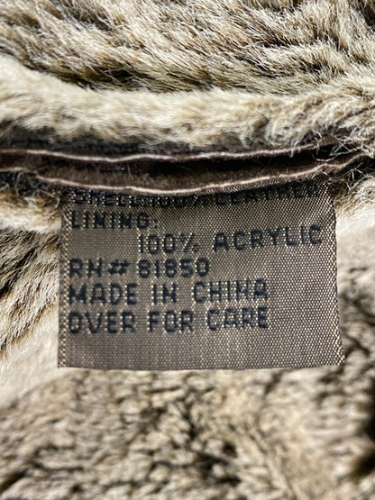 【中古品】【メンズ】 BRANDON THOMAS ブランドン トーマス MOUTON LONG COAT ムートン ロング コート アウター 146-260918-hu-36-min サイズ：L カラー：ブラウン 万代Net店