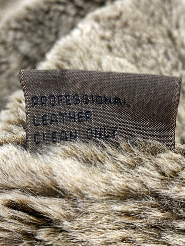 【中古品】【メンズ】 BRANDON THOMAS ブランドン トーマス MOUTON LONG COAT ムートン ロング コート アウター 146-260918-hu-36-min サイズ：L カラー：ブラウン 万代Net店