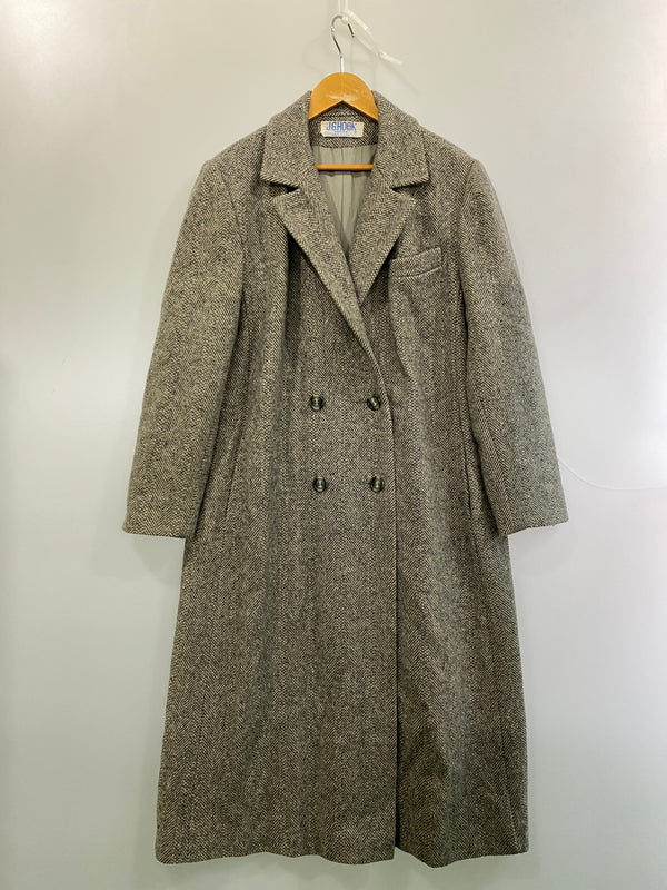 【中古品】【メンズ】 J.G.HOOK ジェー ジー フック 80S HERRINGBONE DOUBLE BRESTCOAT ヘリンボーン ダブル ブレスト コート アウター 146-260918-hu-24-min サイズ：サイズ表記不明 カラー：グレー系 万代Net店