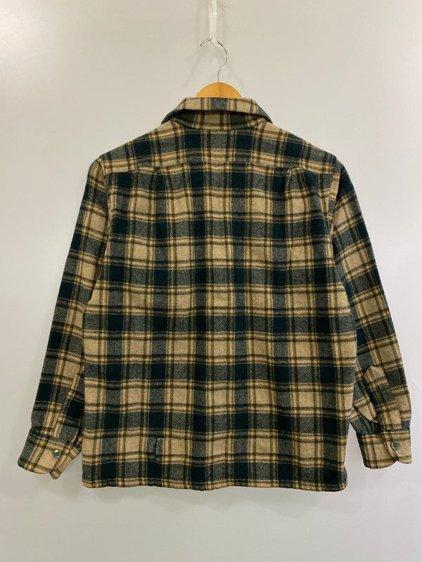 【現状渡し品】【メンズ】 PENDLETON ペンドルトン PENDLETON ペンドルトン 70S WOOL CHECK SHIRT ウールチェックシャツ 146-260408-zi-19-min サイズ：M カラー：グリーン/ベージュ 万代Net店