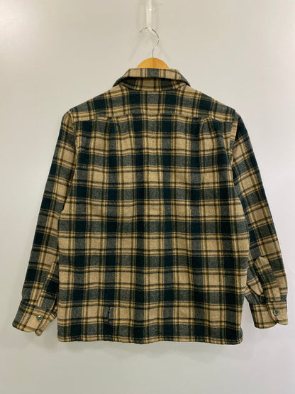 【現状渡し品】【メンズ】 PENDLETON ペンドルトン PENDLETON ペンドルトン 70S WOOL CHECK SHIRT ウールチェックシャツ 146-260408-zi-19-min サイズ：M カラー：グリーン/ベージュ 万代Net店